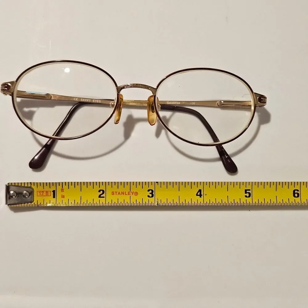 Vintage Gold Oval Glasses See Details